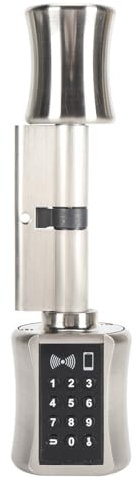 Keyless Smart Cylinder Lock, Door Knob with Keypad, Touchscreen Keypad Deadbolt Lock, Smart Password Door Lock Cylinder, Mute Mode, Easy to Install (70mm/2.75in) (80mm/3.15in)