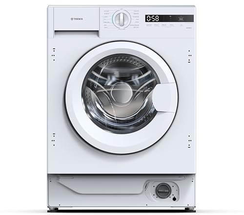 Teknix BITKW814 Integrated 8kg Washing Machine - Built-in with 1400 Spin Speed - Quick Wash - 15 Washing Programs - LED Display, H82.5 x W59.5 x D53.5 (cm)