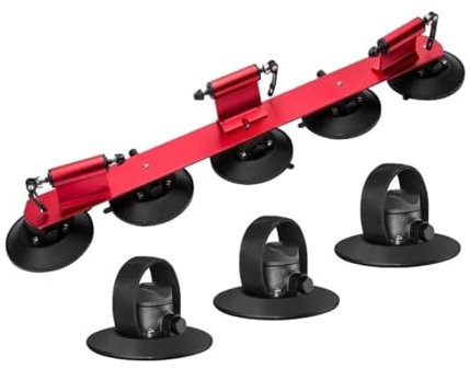 ATATKRT Portabici Sucker for tetto auto, portabici con ventosa, portabici in lega di alluminio a sgancio rapido for 3 bici