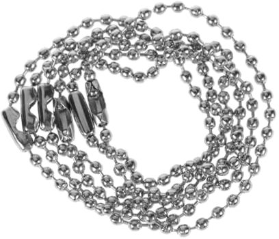Gadpiparty 20pezzi Catena in Metallo da Catena Sfere Nichelata Connettore Catene Sfere Chiusura Connettore Colore Argento Catena in Metallo per Etichetta