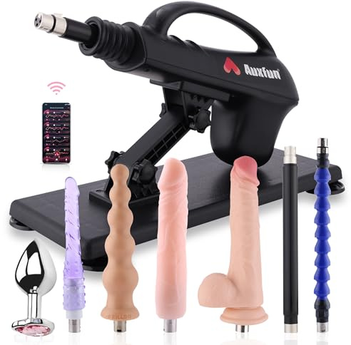 Sex Macchina, Macchina del Sesso Automatica con Dildo, Macchina per Scopare con App, Love Machine per Dildo con 7 Accessori, Giocattolo Sessuale per Donne, Uomini e Coppie