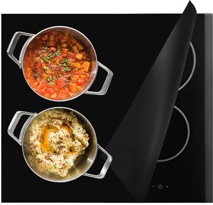 60 x 52 Induction Hob Protector Mat Silicone Induction Hob Cover | Electric Stove Burner Scratch Protector Covers Heat Resistant BPA Free for Stove Multifunctional Silicone Mats