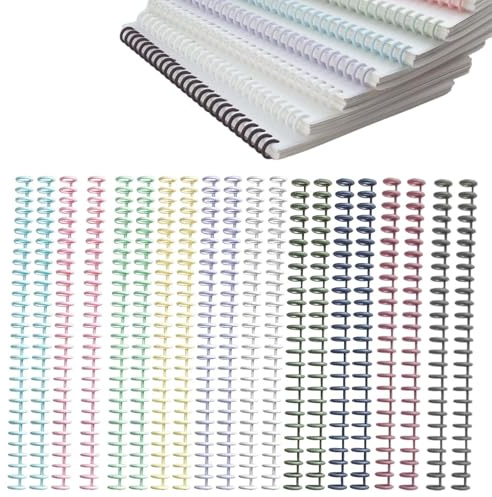 Rusokufo 20 Peignes De Reliure, Pas D’Anneaux 7 mm Et Diamètre Intérieur 12 mm, Reliure À 30 Anneaux pour Documents, Carnets, Présentations Et Dossiers Scolaires