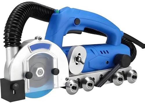 BoTongSiHai 1200W Electric Tile Grout Removal Machine - Grout Cleaner With Integrated Vacuum System, 9000r/min High Speed, Heavy Duty For Professional Tile Joint Cleaning(110V,2.2mm)