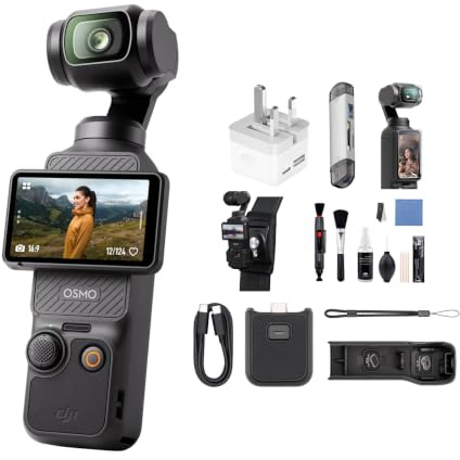 DJI Osmo Pocket 3, Vlogging Camera with 1'' CMOS & 4K/120fps Video, 3-Axis Stabilization, Fast Focusing, 2 Rotatable Touchscreen, Small Video Camera