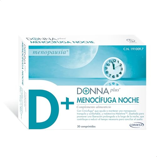 DONNAplus Menocífuga Noche | 30 Comprimidos | Complemento Alimenticio para la Mujer en Edad de Menopausia con Melatonina, GABA y Vitaminas