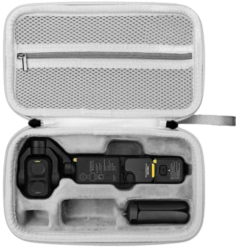 Honbobo Étui pour DJI Osmo Pocket 4P, Sac Etui de Protection Étui de Transport Sacoche Case Bag Sac de Voyage Accessoires pour DJI Osmo Pocket 4P (Gris)