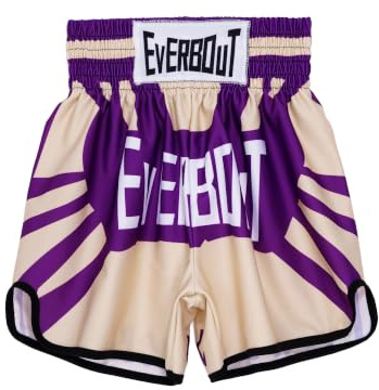 ranrann Thai boxning shorts barn pojke MMA-shorts boxning korta byxor boxning, Färg: blå, 9-10 ans