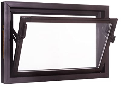 ACO 60cm Nebenraumfenster Kippfenster Einfachglas Fenster braun Kunststofffenster, Größe:60 x 50 cm