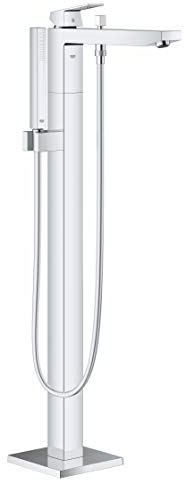 GROHE Eurocube - Einhand. Wannenarmatur (Bodenmontage, mit Temperaturbegrenzer langlebige Oberfläche), chrom, 23672001