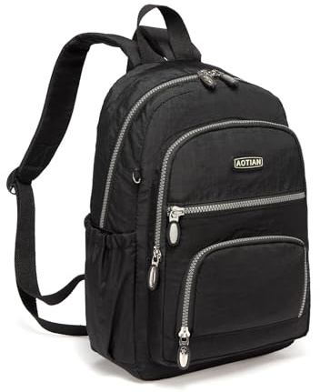 AOTIAN Frauen Rucksack Klassische Leichte Kleine Tagesrucksack Damen Nylon City Pack Jugendliche Lässiger Daypack Tasche 9 Liters