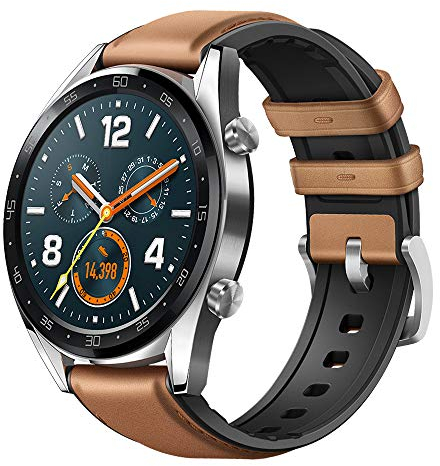 Huawei Watch GT Orologio da Polso con Monitoraggio della Frequenza Cardiaca e Notifiche Intelligenti, fino a 2 Settimane di Durata della Batteria, Marrone