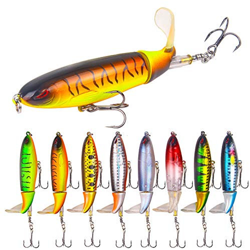CULASIGN 8 Stück Wobbler Kunstköder Spinner Blinker Set AngelKöder für Hecht, Zander, Barsch, Forelle