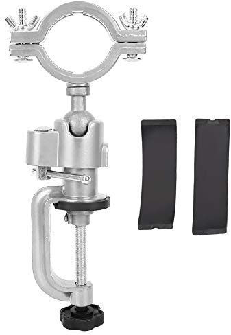 Support de perceuse électrique, support de meuleuse électrique à rotation à 360 ° en alliage d'aluminium pour la fixation de la perceuse électrique, de la perceuse pneumatique, de la meuleuse électriq