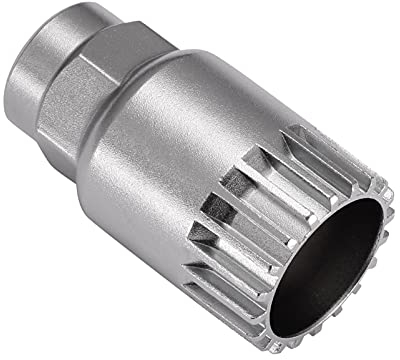 Bynccea Fahrrad Innenlager Entferner, Werkzeug Kurbelabzieher Entferner, 24 mm Universal 20-Zahn-Tretlager, Innenlagerschlüssel für Shimano Innenlager, 1/2 Steckverbindungen