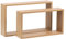 thesecrethome.es – Estante Rectangular - Estantería Balda Flotante Mueble Organización para Colgar - Set de 2 Tamaños - Baldas para Salón, Cocina, Habitación, Pasillo (Madera Natural)