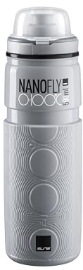 Elite NANO FLY 0-100 Trinkflasche Grau 500 ml – Ultraleichte Fahrradflasche für Sport & Training – BPA-frei, Hochleistungsdesign – Für Rennrad MTB Gravel