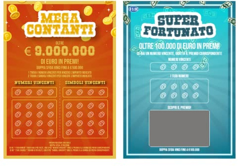 MEIN Gratta e Vinci Personalizzato Scherzo 2 Biglietti Finti Vincenti 1 da 100K L'Altro Regalo Il Niente con Spazio per Scrivere Idee Scherzi Divertenti