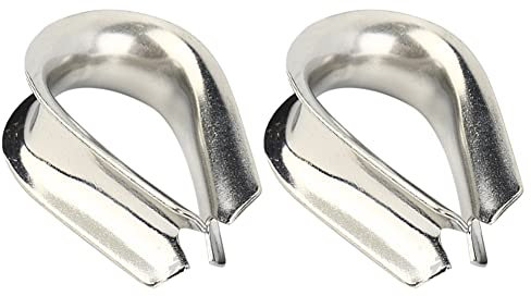 CONPHERON M2-M20 Guardacabos Acero Inoxidable Dedales de Cuerda de Alambre Corazón Dedal Cuerda de Alambre Cable Dedales Aparejo Herramientas 1-20 Piezas