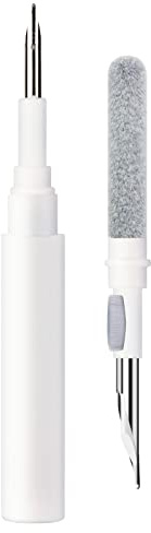 JOPHEK Multifunktionaler Bluetooth Kopfhörer Reinigungsset, 3 in 1 Beflockung Schwamm, Bürste mit Hoher Dichte Metallspitze Reinigungsstift Kompatibel mit Airpods 1 2 3 Pro Max Free 2