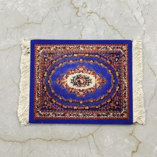 SYSUII 13 * 9CM Teppich Mauspad aus Textilgewebe Persian Teppich Mouse Pad Orientalischer Mini Teppich Mauspad mit Quaste Lustiges Büro Computer Zubehör für den Schreibtisch