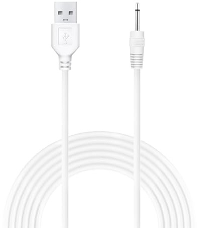 Chofit Replacement Charging Cable Compatible with Tracys Dog/Tracy's Dogg, USB Charger Cord Fast DC 2.5mm Jack Chargers, White (1)