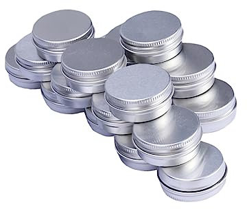 24st Behälter Für Lippenbalsam Bonbondose Kosmetische Dosen Teeglas Wachsdose Kosmetikbehälter Blechdosen Kleine Blechdose Schraube Runde Dose Keksdose Reisen Metalldose Mini