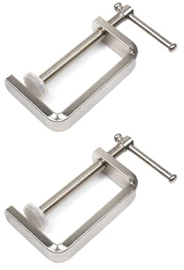 Faotup 2Pcs Heavy Duty G Clamp Woodworking Hardware Stainless Steel G Clamp with Wide Jaw Opening G Tiger Clamp