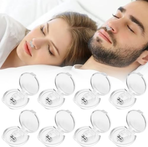 YANGUN 8 pezzi Dilatatore Nasale Antirussamento, Clip Antirussamento, Dispositivo Anti Russamento, Silicone Clip per naso Magnetico Dilatatore nasale, Ti Aiuta A Respirare E Dormire Meglio