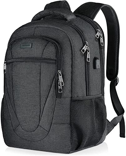 BIKROD Rucksack Herren und Damen, Schulrucksack Jungen Mädchen Teenager, Wasserdicht Rucksack | 18.4 Zoll Laptoptasche mit USB Ladeanschluss | Arbeit Reisen Wandern Backpack mit Anti Diebstahl Tasche