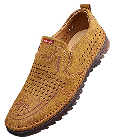 Mocassins pour homme - Chaussures de loisirs - Chaussures plates en cuir souple - Respirantes - Chaussures de randonnée confortables - Chaussures de sport - Chaussures de sport - Chaussures de marche