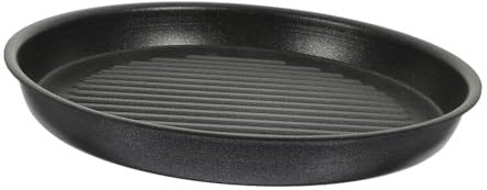 Hoement Grillplatte Gusseisen 21,5cm Mit Glatten Kanten Für Outdoor Camping Und Zuhause Gasgrill Zubehör Zum Braten Von Fisch Und Steaks