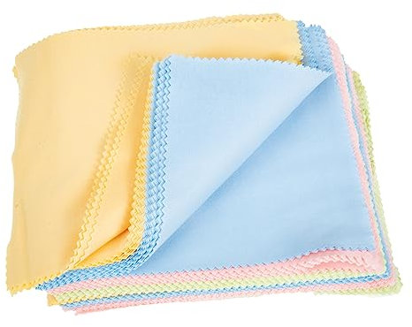 Anneome Lot de 100 Chiffons en Tissu Fin pour Nettoyage Lunettes et Écrans, Tissu Doux à Séchage Rapide, à Transporter en Paquet ou Étui à Lunettes