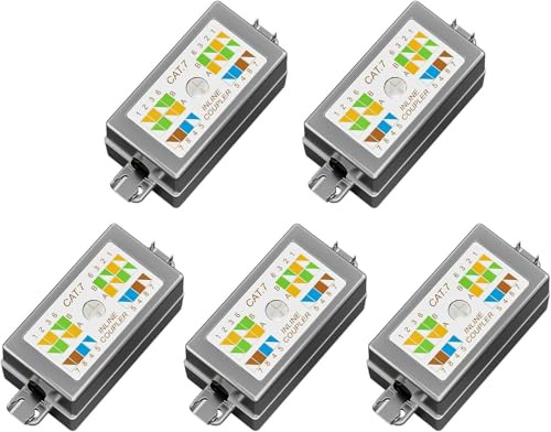 FGB LSA Verbinder Cat7 Geschirmt POE Kabel Verbinder, 5 Stück | Connection Box Verbindungsmodul für Verbinden Reparieren von Netzwerk Kabel