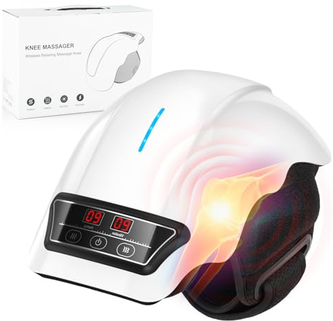 Knie Massagegerät mit Infrarot - Knie massagegerät Tiefenwärme zur Kniegelenk-Schmerzlinderung, Kniemassagegerät Infrarot & Vibrationstherapie bei Arthritis Knee Pain Relief