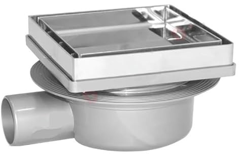 CHIUSINO SIFONATO TELESCOPICO PORTA PIASTRELLE cm 13 x 13 x h. 7-11 - Ø 40 mm