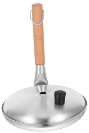 Luxshiny Parent Child Frying Pan 16cm Non-Stick Japanese Donburi Pan Vertical Handle and Aluminum Lid Mini Cooking Pot for Induction and Gas Stoves
