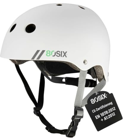 80SIX multisporthjälm med passform (vit matta, L/XL)