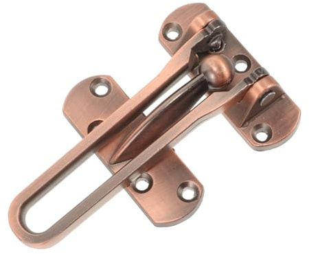 Hoement Serratura di Sicurezza per Porta Interna in Metallo Chiusura Rinforzata Antifurto Stile Vintage per Casa e Hotel Blocco Protettivo Resistente e Pratico