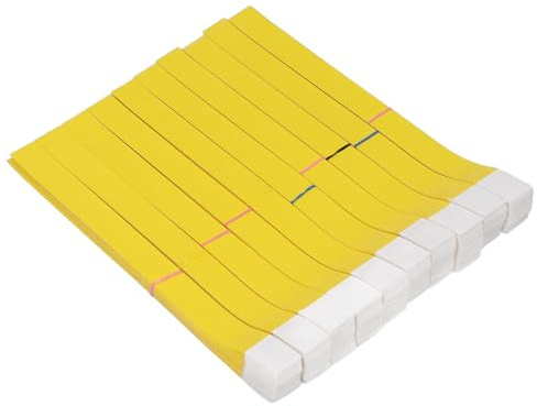 Alomejor Braccialetti Usa e Getta da 1000 Pezzi Braccialetti di Carta Resistenti Allo Strappo per Eventi per Concerti nel Parco Giochi, Facile Identificazione (YELLOW)
