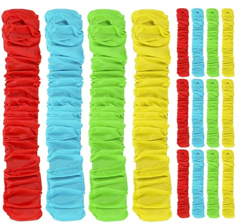 MAGICLULU 16 Sangles Élastiques pour Course à Trois Jambes – 16 Pièces – Bandes Élastiques Coopératives en Tissu Doux et Résistant – Accessoires pour Jeux de Relais en Plein Air Fêtes et