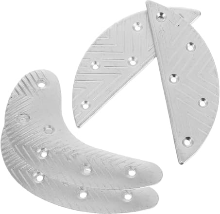VILLCASE Talonnette Métallique de Réparation pour Chaussures Homme 4 Pièces en Fer Solide Protège-Talons Semi-Lune et Croissant Semelle de Réparation pour Bottes Coussinet Antidérapant