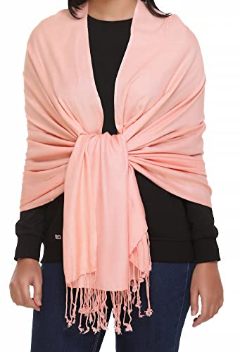 World of Shawls Supermjuk pashminasjal sjal halsduk, Persika,