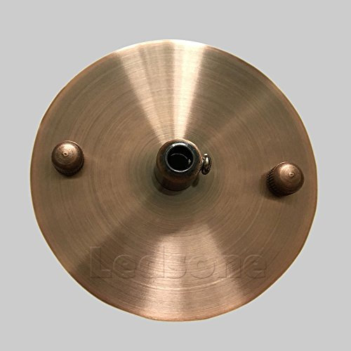 LEDSone Vintage Metall Rose Deckenleuchte Anhänger Halterung Multi Farbe Full Set, Antike Bronze, 100mm