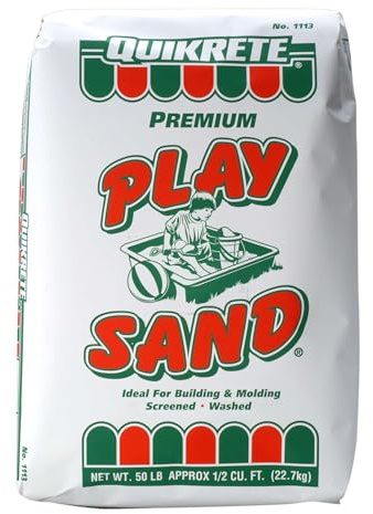 Quikrete Sandbox Play Sand – Outdoor Kids Filtered Playsand for Sand Box – Screened, Washed and Dried Tan Color - 50 Pounds