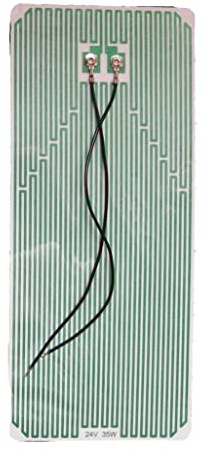 ASG Technik Spiegelheizung/Heizfolie mit Kabel, selbstklebende Beschichtung für einfache Montage, 30 Watt, 24 Volt Breite 148 mm x Höhe 342 mm, Niedervolt, 30-40 Grad, Frostschutz, LKW, PKW