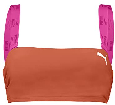 PUMA BANDEAU T, Bikini Top, Donna, Rosa (Pink / Chili), S