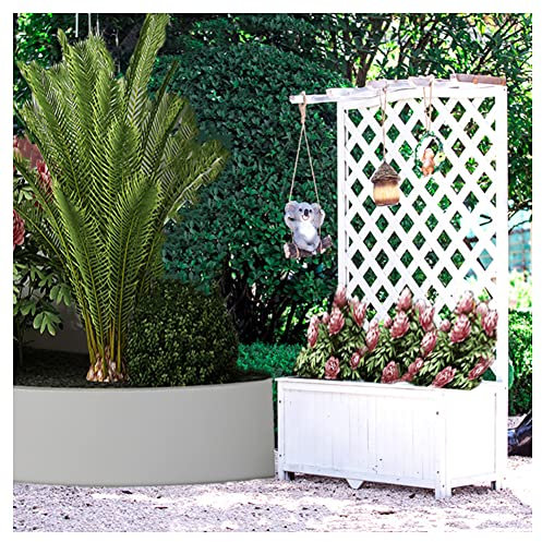 Generic Jardiniere Sur Pieds Avec Haut, Boîte Grimpante Pour Plantes De 48 Pouces De Hauteur, Pour Jardin Balcon Patio Cour Porche Jardin Vertical,Blanc,75x40x120cm
