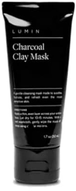 Lumin Skin Charcoal Purifying Black Clay Face Mask for Men 50 ml