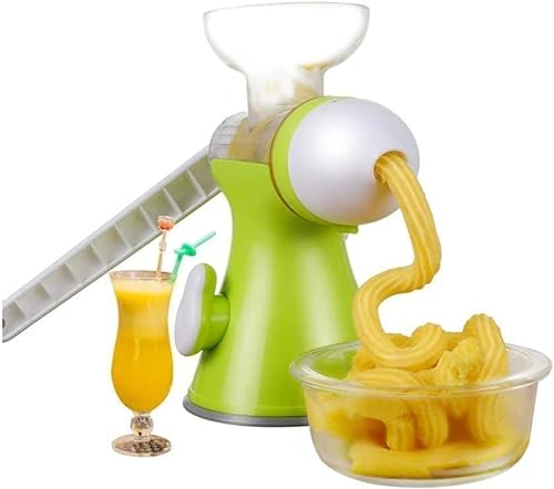 Samnuerly Máquina para Hacer Helados eléctrica Manual 2 en 1, Postre de separación de residuos, niños y Adultos